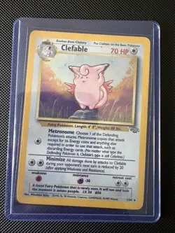 Pokemon TCG Clefable 1/64 Holo Rare Jungle Card WOTC 1999 MP Condition - Image 1