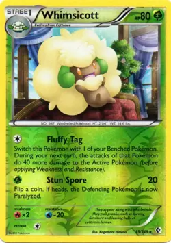 Whimsicott 15/149 B&W Boundaries Crossed REVERSE HOLO MINT! Pokemon - Image 1