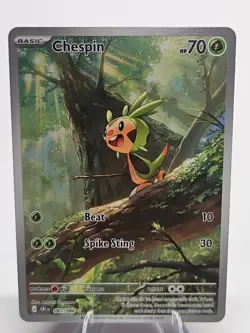 Pokemon TCG Chaos Rising Chespin Full-Art Illustration Rare 087/086 - Image 1