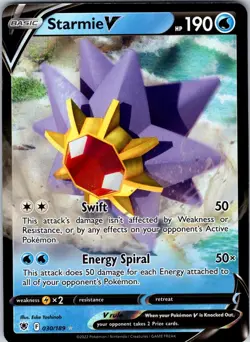 Starmie V 030/189 SWSH10: Astral Radiance Pokemon NM Holo - Image 1