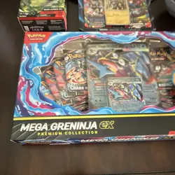 Pokemon Sealed Lot: Mega Greninja Ex, Pokeball Tin, Blister Pack And Battle Deck - Image 3
