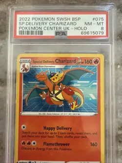 Pokemon TCG Special Delivery Charizard SWSH075 Promo PSA MINT 8 - Image 2
