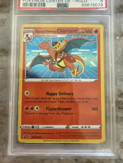 Pokemon TCG Special Delivery Charizard SWSH075 Promo PSA MINT 8 - Image 3