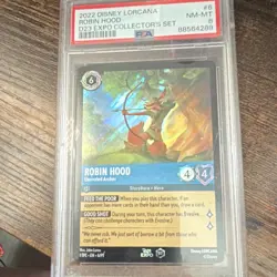 Disney Lorcana D23 Expo PSA 8 Robin Hood Unrivaled Archer Promo Foil #6 - Image 1