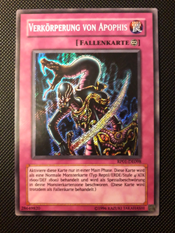 Yu-Gi-Oh! Verkorperung von Apophis, RP01-DE098, SCR, 2. Auflage, Deutsch, NM-EX - Image 1