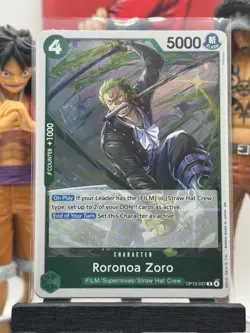 One Piece CG 4 Roronoa Zoro OP13-037Carrying On His Will Rare! - Image 1