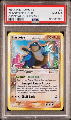 Pokemon PSA 8 Blastoise Delta Species #2 Holo Ex Crystal Guardians 2006 English - Image 2