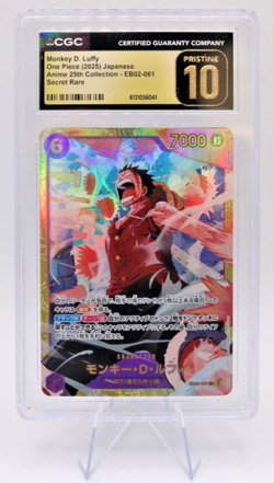 One Piece EB02-061 Monkey.D.Luffy Secret Rare (Graded CGC Pristine 10) - Image 1