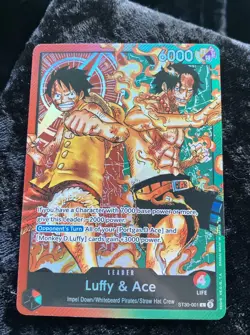 Luffy & Ace ST30-001 Leader Card Starter Deck EX 30 One Piece English NM - Image 4