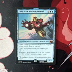 Iron Man, Modern Marvel MTG Commander: Marvel Super Heroes #0830 Blue Mythic - Image 1