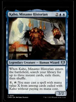2023 MTG CMM Kaho, Minamo Historian U Legendary Creature #101 - Image 1