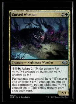 2024 MTG MH3 Cursed Wombat U Creature #181 - Image 1