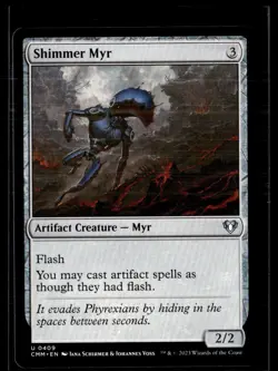 2023 MTG CMM Shimmer Myr U Artifact Creature #409 - Image 1