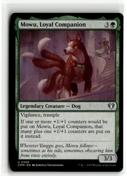 2023 MTG CMM Mowu, Loyal Companion U Legendary Creature #306 - Image 1