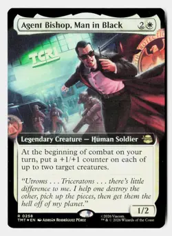 Agent Bishop, Man in Black (Extended Art) 0258 TMNT Magic: The Gathering Foil - Image 1