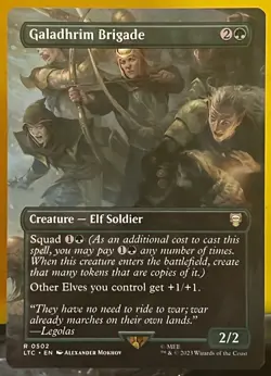 MTG Galadhrim Brigade (Borderless) LTR Commander LTC Rare NM 0502 - Image 1