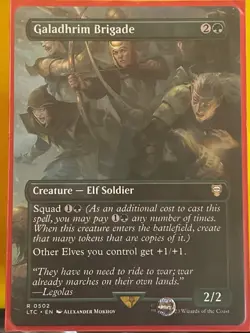 MTG Galadhrim Brigade (Borderless) LTR Commander LTC Rare NM 0502 - Image 2