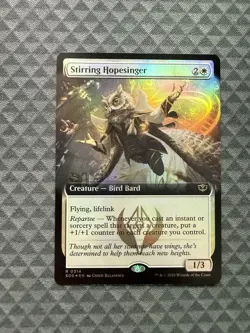 MTG Stirring Hopesinger #0324 Foil Extended Art Rare Secrets of Strixhaven (SOS) - Image 1