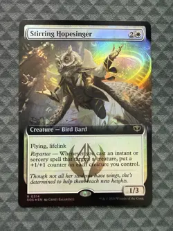 MTG Stirring Hopesinger #0324 Foil Extended Art Rare Secrets of Strixhaven (SOS) - Image 2
