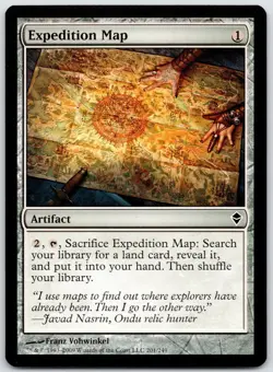 Expedition Map 201 Common Zendikar Magic: The Gathering Lightly Played - Image 1