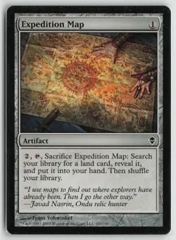 Expedition Map Lightly Played 201 Zendikar Magic: The Gathering - Image 1