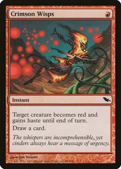 Magic The Gathering MTG CRIMSON WISPS Shadowmoor NM Near Mint - Image 1