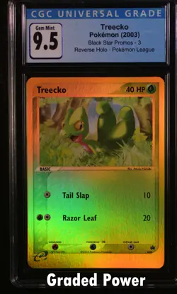 Promo Treecko Black Star Promo CGC 9.5 Reverse Holo (9217) #3 Pokemon - Image 1