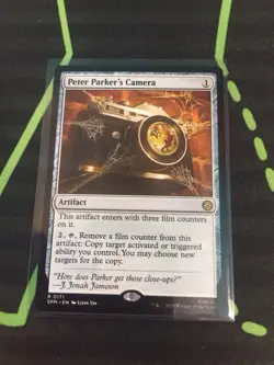 MTG Magic The Gathering Peter Parker’s Camera SPM Rare Artifact Spider-Man - Image 1