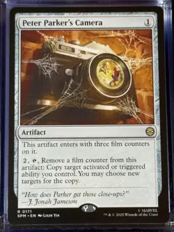 Peter Parker's Camera SPM 171 Marvel's Spider-Man Magic MTG Card Rare NM - Image 1