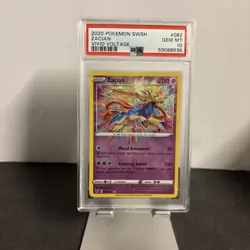2020 POKEMON SWORD & SHIELD VIVID VOLTAGE #082 ZACIAN PSA 10 - Image 1