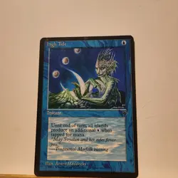 High Tide MTG Fallen Empires Vintage Old Border LP Magic The Gathering 1994 - Image 1
