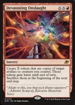 Devastating Onslaught - Foil Light Play, English Magic the Gathering MTG Edge of - Image 1