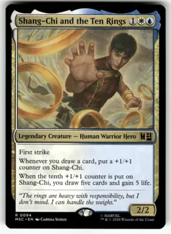 Shang-Chi and the Ten Rings Rare 94 NM Commander: Marvel Super Heroes MTG M-07 - Image 1