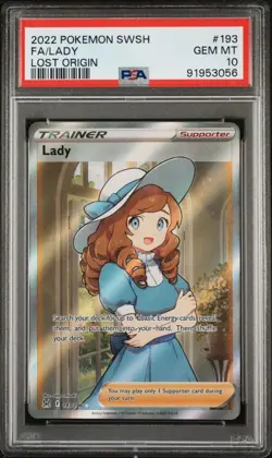 2022 Pokemon Sword & Shield - Lost Origin - Lady - Ultra Rare #193 PSA 10 GEM MT - Image 1