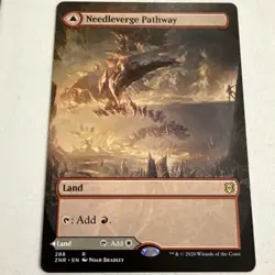Wizards of the Coast Needleverge Pathway Land Rare Red Green ZNR 288 Regular - Image 1