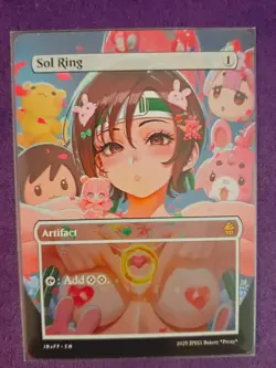 Sol Ring Yuffie MTG Fan Art Anime Test Card - Image 1