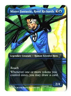 Mister Fantastic Reed Richards Borderless 320 MTG MSH U NM Foil - Image 1