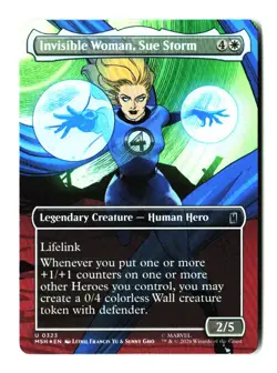Invisible Woman Sue Storm Borderless 323 MTG MSH U NM Foil - Image 1