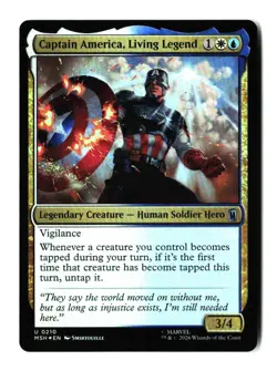Captain America Living Legend 210 MTG MSH U NM Foil - Image 1