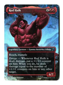 Red Hulk Borderless 329 MTG MSH U NM Foil - Image 1