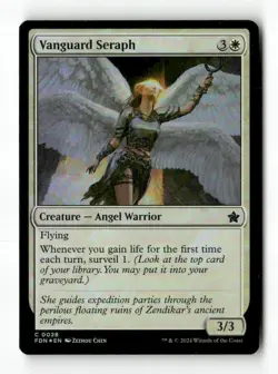 Vanguard Seraph 28 MTG FDN C NM Foil - Image 1