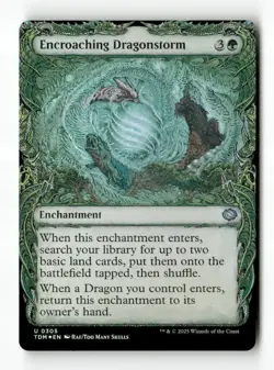 Encroaching Dragonstorm Showcase 305 MTG TDM U NM Foil - Image 1