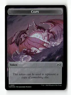 Copy // Monk Double Sided Token 1 // 3 MTG TDM T NM Foil - Image 1