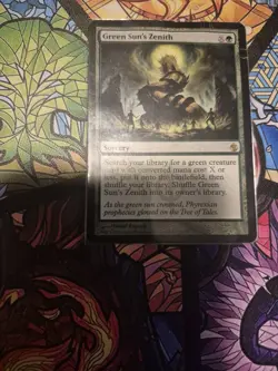 Green Sun's Zenith Mirrodin Besieged Regular Card (Damaged) - Image 1