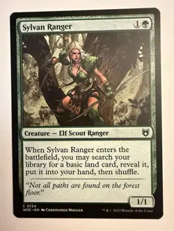 Sylvan Ranger 134 MTG Commander WOC Common NM - Image 1
