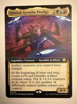 Gimbal, Gremlin Prodigy Extended Art NON FOIL March of the Machine MOM MTG - Image 1