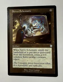 Servo Schematic (Retro Frame) #158 (NM) Brothers' War BRC Magic MTG - Image 1