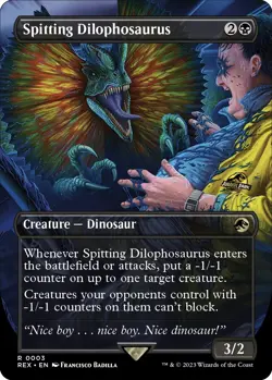 Spitting Dilophosaurus (Borderless) NM [REX - 3] - Image 1