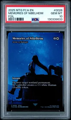 2025 MTG FINAL FANTASY THROUGH THE AGES FOIL #0026 MEMORIES OF NIBELHEIM PSA 10 - Image 1