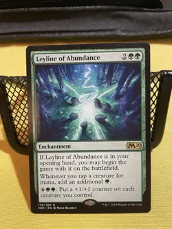 Leyline of Abundance Core Set 2020 Rare Green Enchantment 179/280 - Image 1